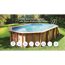 Massivholzpool-Set 'Bambu 2' oval 535 × 335 × 136 cm