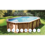 Massivholzpool-Set 'Bambu 2' oval 535 × 335 × 136 cm