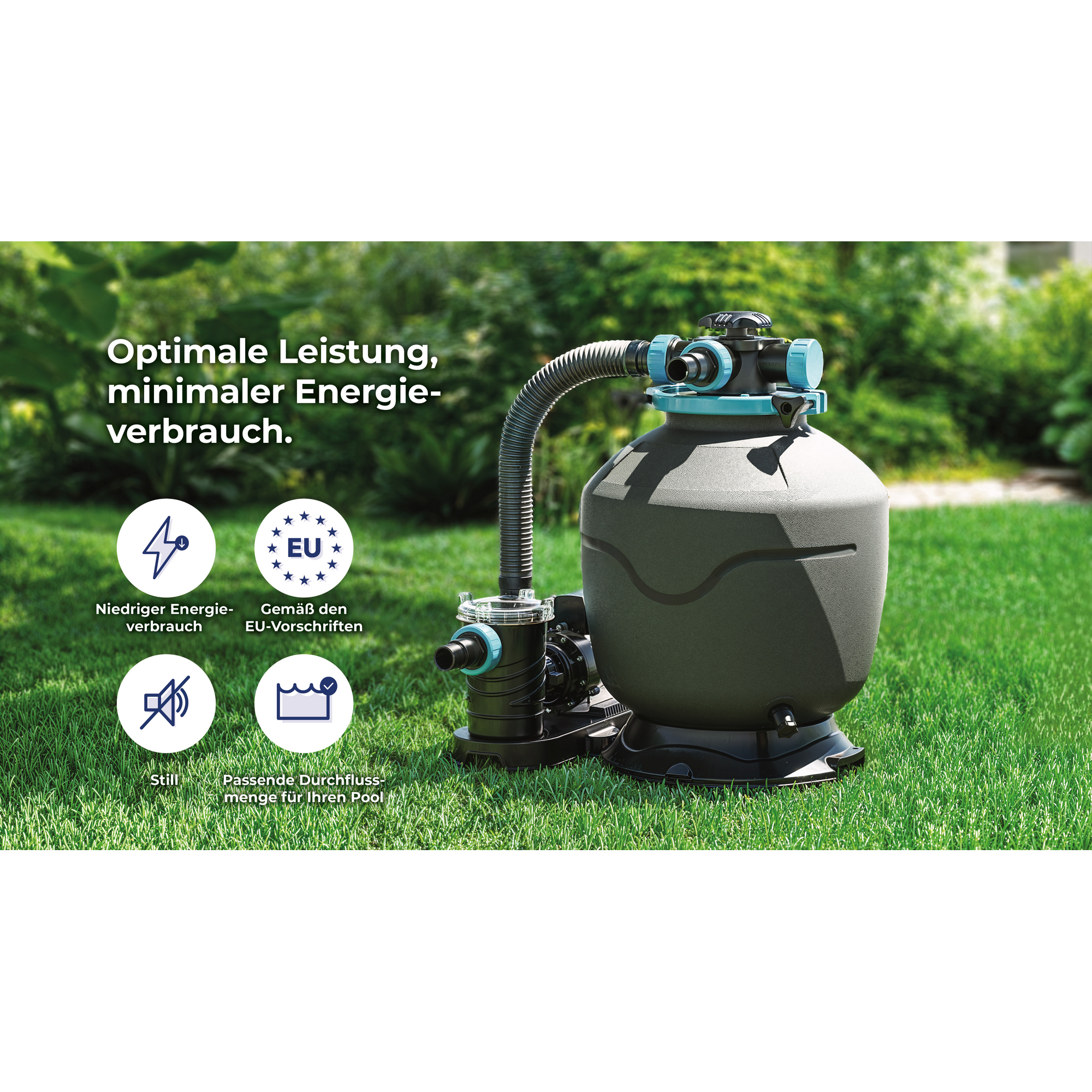 Massivholzpool-Set 'Bambu 2' oval 535 × 335 × 136 cm