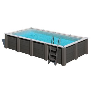 Composite Pool-Set 'Avantgarde Nova' rechteckig grau 595 × 315 × 126 cm, Smart Plug Modul