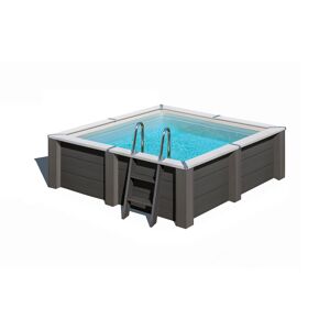 Composite Pool-Set 'Avantgarde Nova' quadratisch grau 315 × 315 × 96 cm, Smart Plug Modul