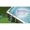 Composite Pool-Set 'Avantgarde Nova' quadratisch grau 315 × 315 × 96 cm, Smart Plug Modul