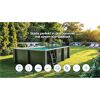 Composite Pool-Set 'Avantgarde Nova' quadratisch grau 315 × 315 × 96 cm, Smart Plug Modul