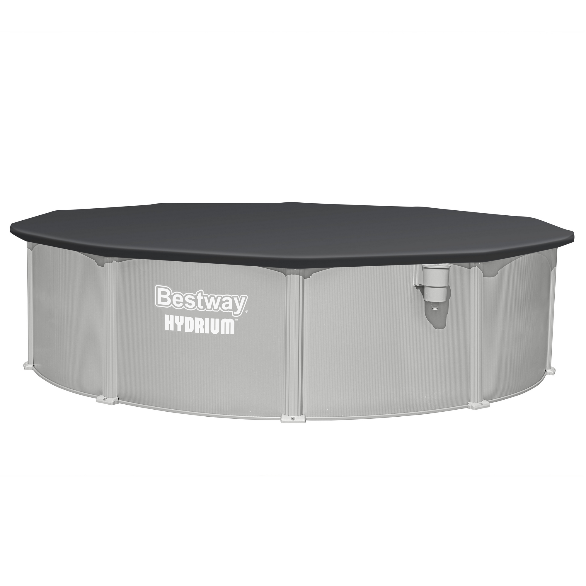 Stahlwandpool Komplett-Set 'Hydrium™' mit Sandfilteranlage rund granitgrau Ø 457 x 122 cm