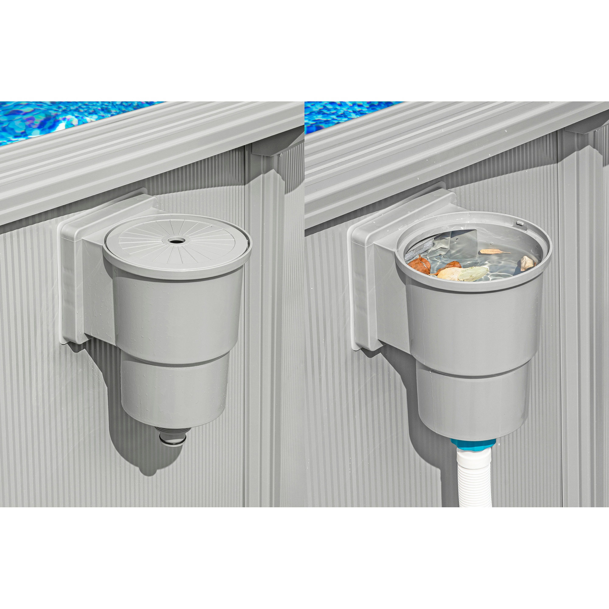 Stahlwandpool Komplett-Set 'Hydrium™' mit Sandfilteranlage rund granitgrau Ø 457 x 122 cm