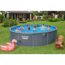Stahlwandpool Komplett-Set 'Hydrium™' mit Sandfilteranlage rund Holz-Optik grau Ø 549 x 132 cm