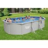 Stahlwandpool Komplett-Set 'Hydrium™' mit Sandfilteranlage oval granitgrau 610 x 366 x 122 cm