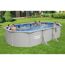 Stahlwandpool Komplett-Set 'Hydrium™' mit Sandfilteranlage oval granitgrau 610 x 366 x 122 cm