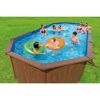 Stahlwandpool Komplett-Set 'Hydrium™' mit Sandfilteranlage oval Holz-Optik grau 732 x 366 x 132 cm