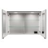 LED-Spiegelschrank 'Flair' weiß/schwarz 100 x 69,6 x 26,5 cm
