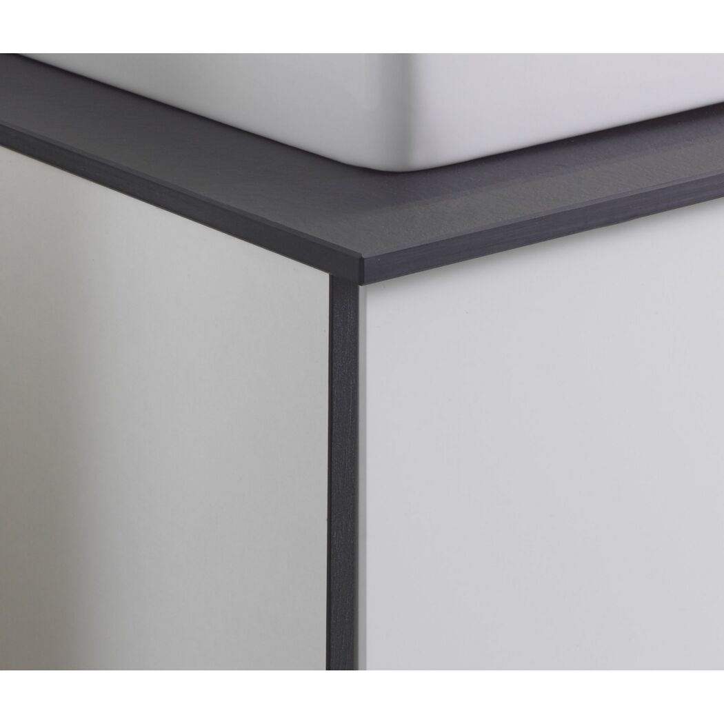 Waschtischplatte mit Unterschrank 'Flair' schwarz/weiß 100,6 x 48,7 x 47,5 cm