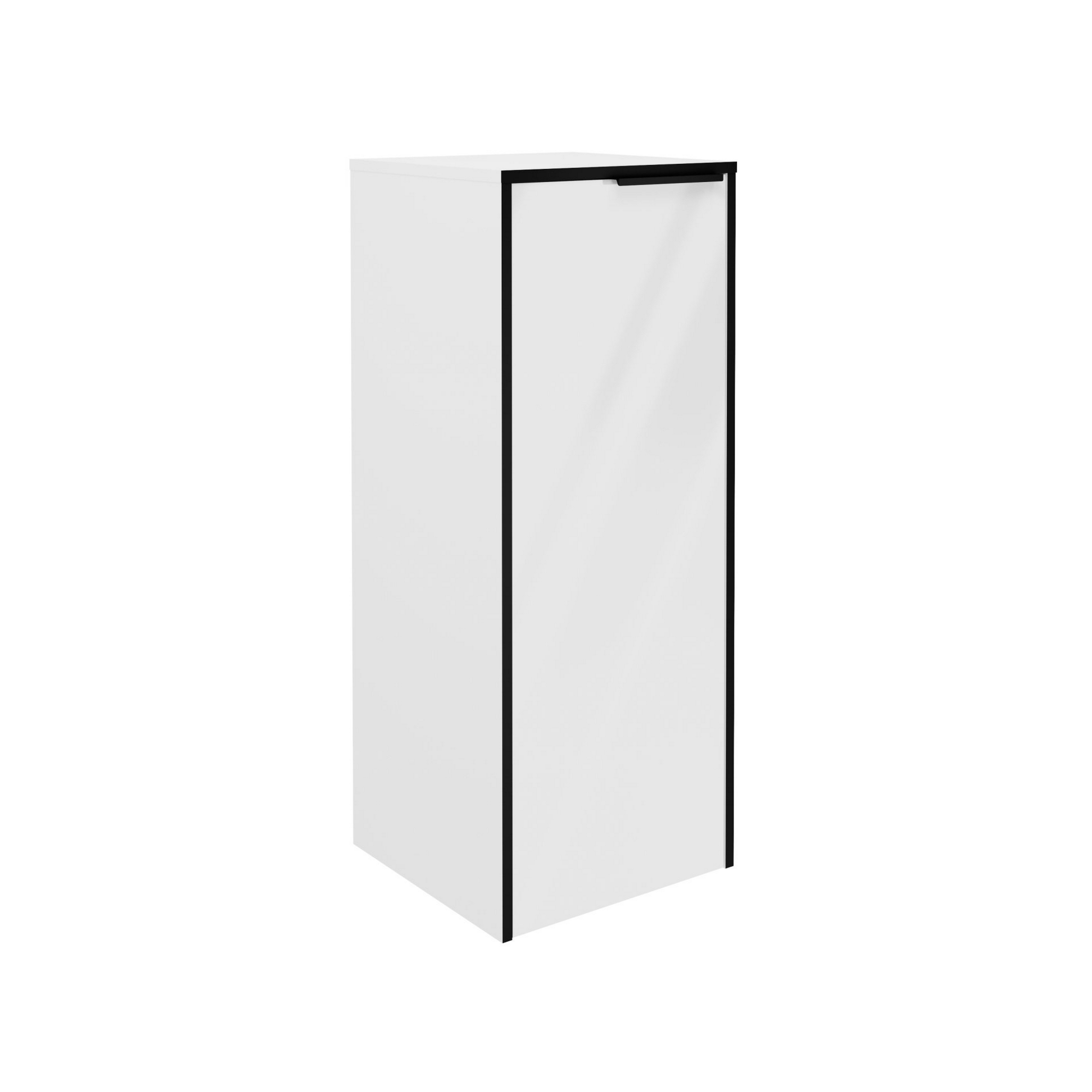 Midischrank 'Flair' links weiß/schwarz 32,8 x 82,3 x 32 cm