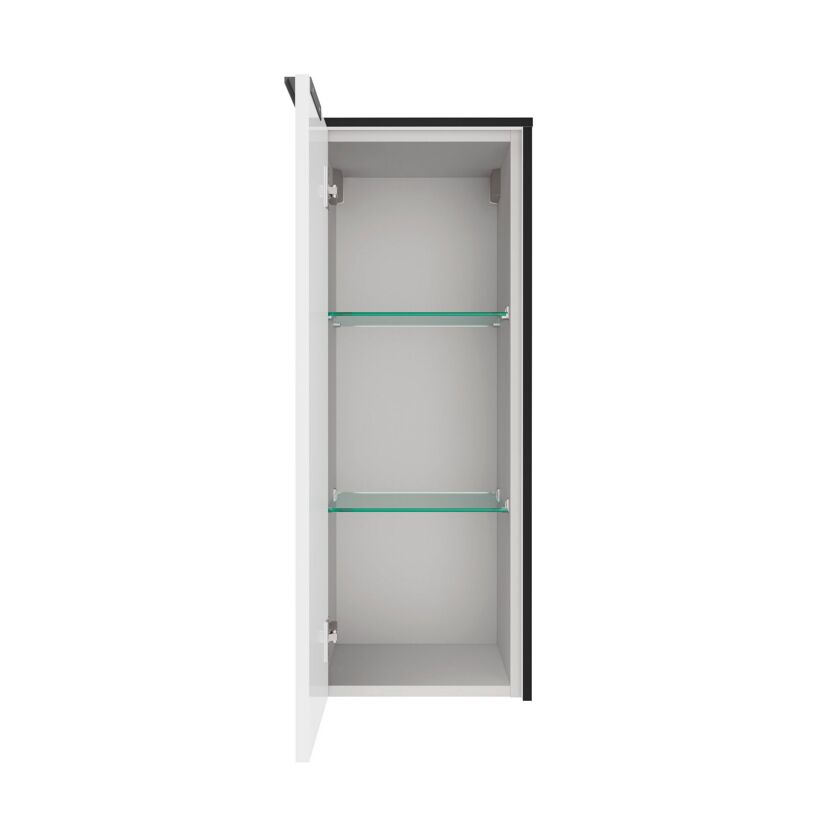 Midischrank 'Flair' links weiß/schwarz 32,8 x 82,3 x 32 cm