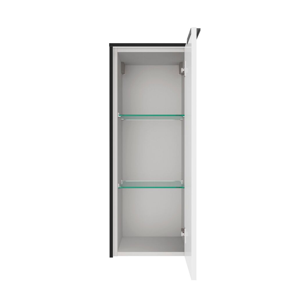 Midischrank 'Flair'rechts weiß/schwarz 32,8 x 82,3 x 32 cm