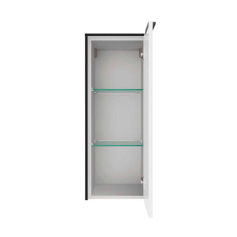 Midischrank 'Flair'rechts weiß/schwarz 32,8 x 82,3 x 32 cm