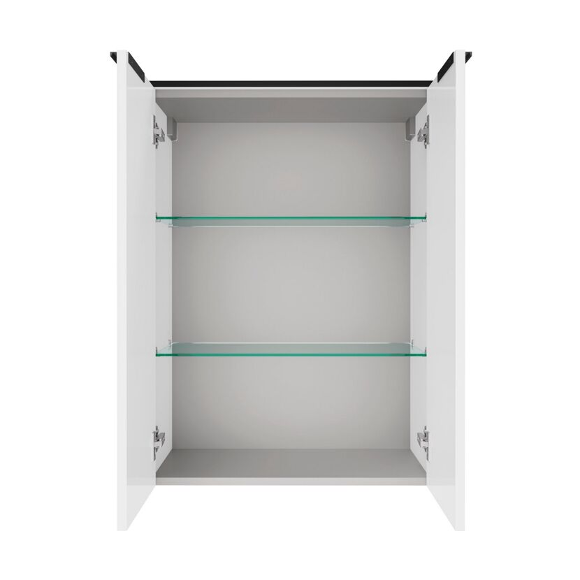Midischrank 'Flair' weiß/schwarz 62,8 x 82,3 x 32 cm
