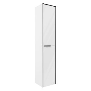 Hochschrank 'Flair' rechts weiß/schwarz 32,8 x 163,3 x 32 cm