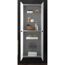 Hochschrank 'Flair' weiß/schwarz 62,8 x 163,3 x 32 cm