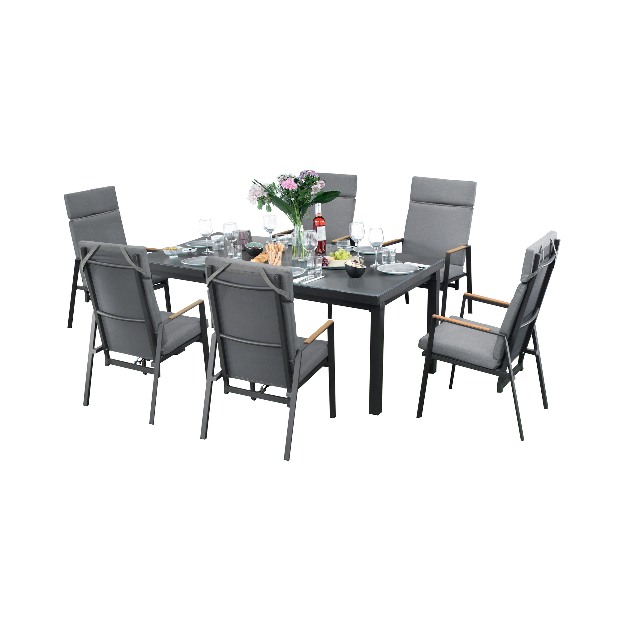 Gartenmöbelset 'Newport' für 6 Personen Aluminium