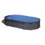 Stahlwandpool-Set 'Anthracite' oval 730 × 375 × 132 cm