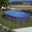 Stahlwandpool-Set 'Anthracite' oval 610 × 375 × 132 cm