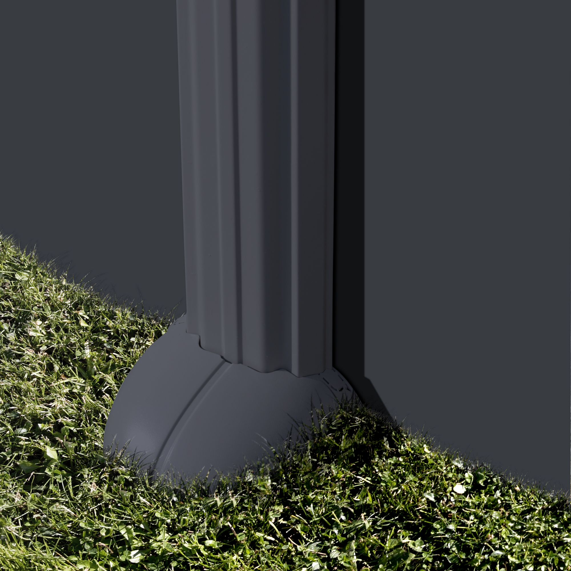 Stahlwandpool-Set 'Anthracite' oval 610 × 375 × 132 cm