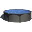 Stahlwandpool-Set 'Anthracite' Ø 350 × 132 cm