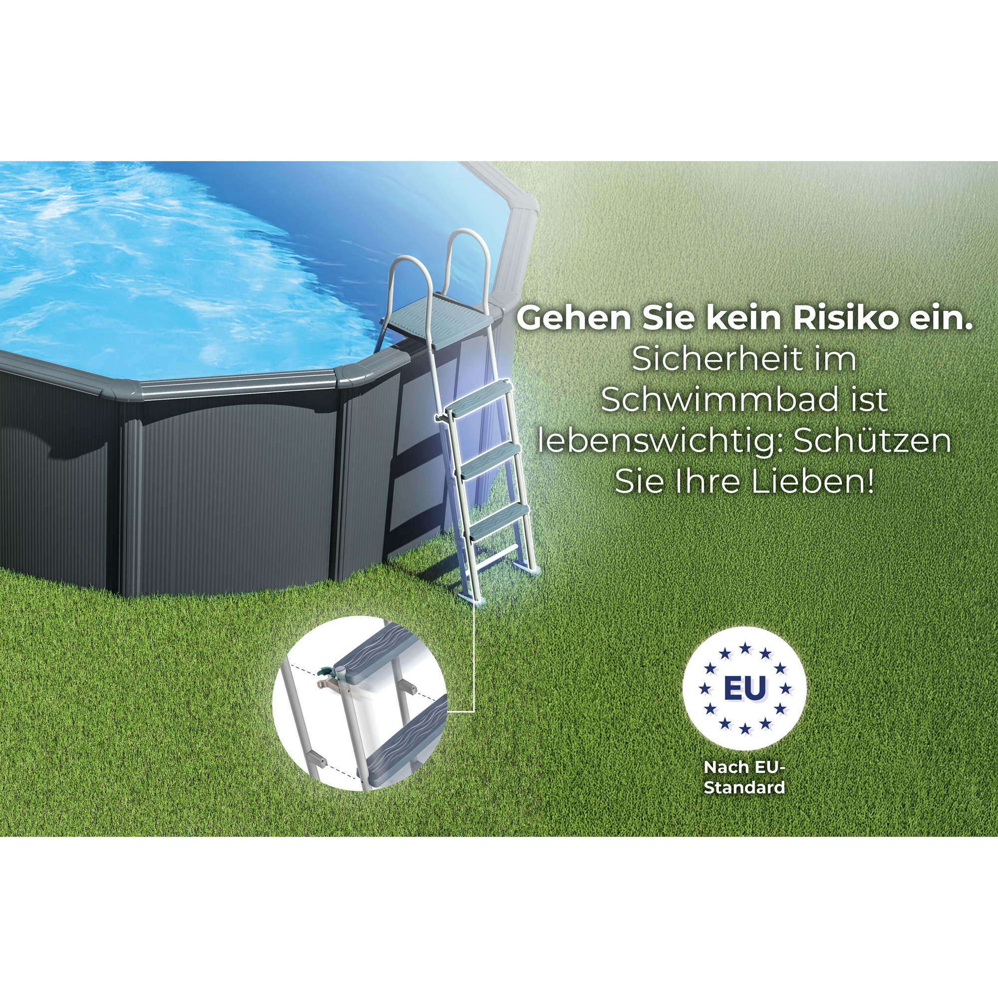 Stahlwandpool-Set 'Anthracite' Ø 460 × 120 cm