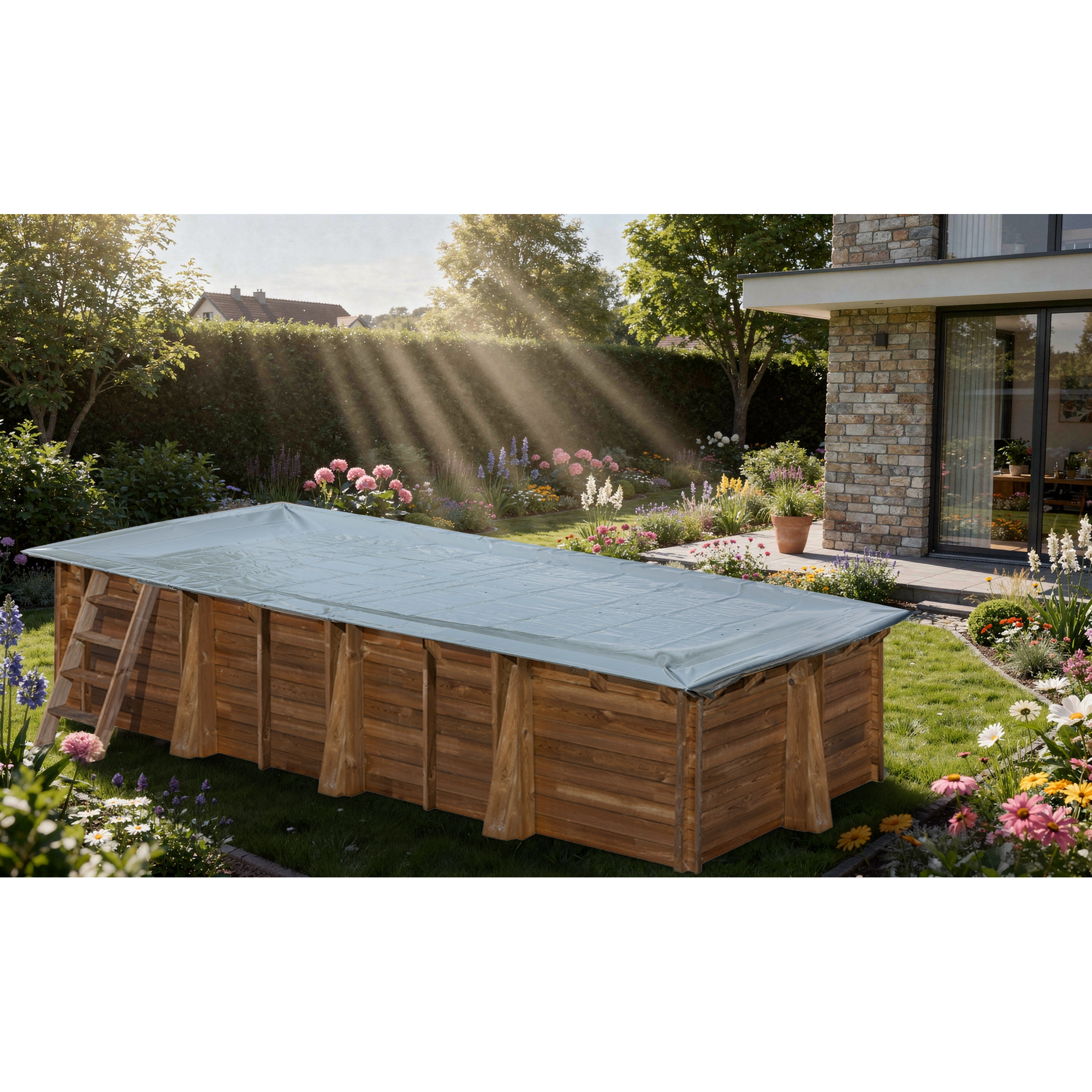 Winter-Poolabdeckung 558 x 360 cm, für Pool Papaya