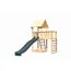 Kinderspielturm 'Lotti' Fichtenholz naturbelassen mit Rutsche anthrazit, Anbauplattform, Kletterwand 107 x 291 x 107 cm