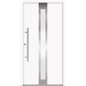 Alu-Stahlhaustür 'B01' weiß links 110 x 210 cm