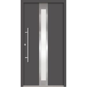 Alu-Stahlhaustür 'B01' anthrazit links 110 x 210 cm