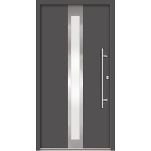 Alu-Stahlhaustür 'B01' anthrazit rechts 110 x 210 cm