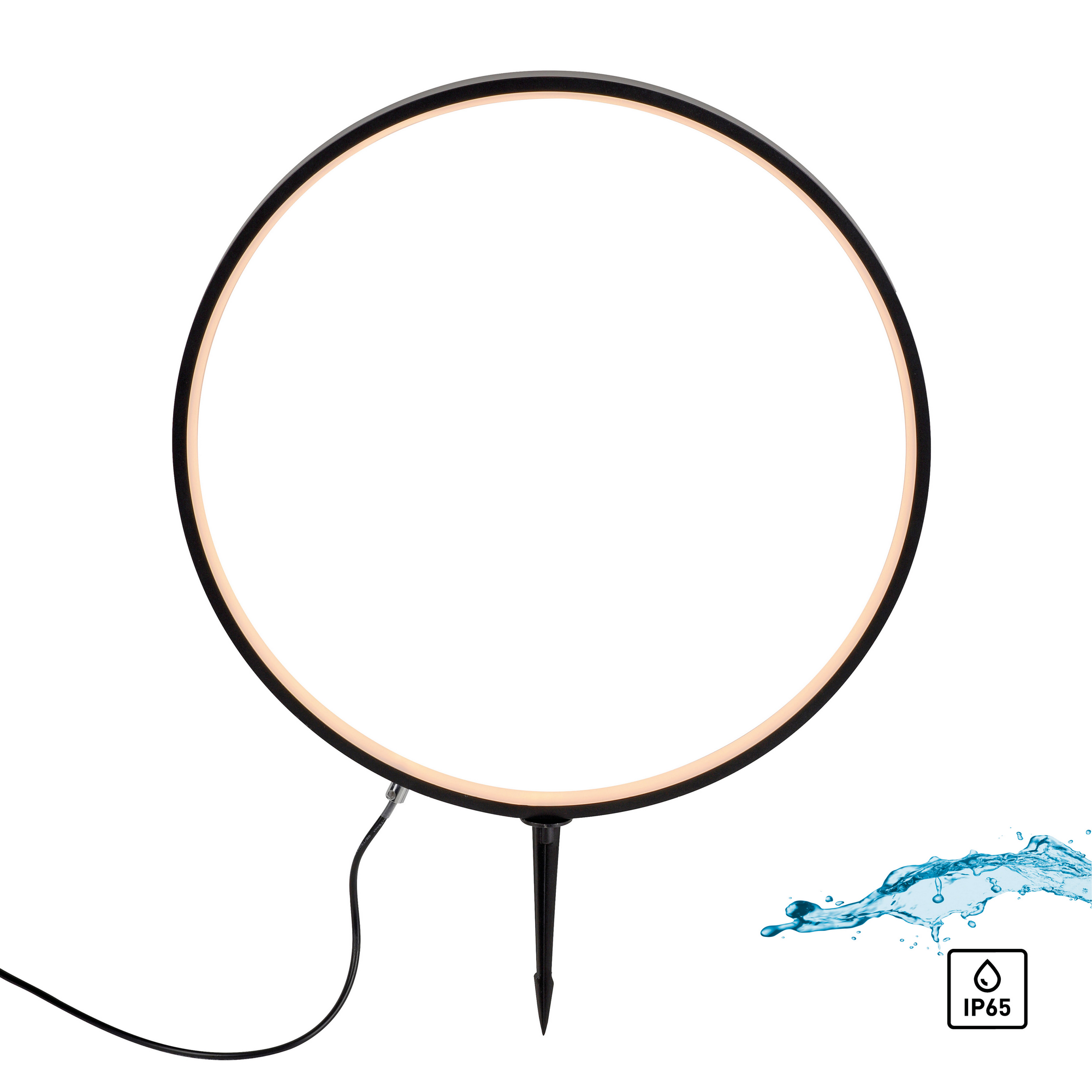 LED-Außenleuchte 'Zirkulu' mit Erdspieß Ø 50 x 66 cm