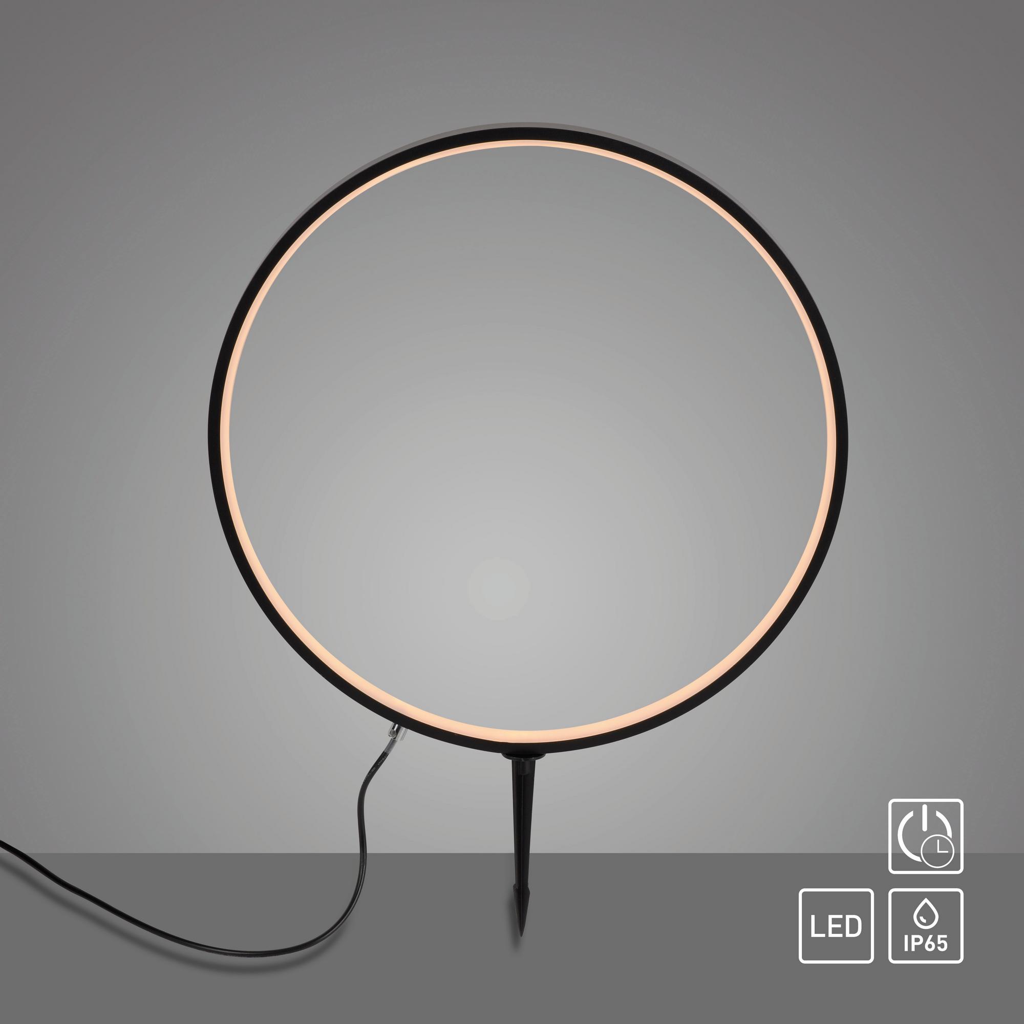 LED-Außenleuchte 'Zirkulu' mit Erdspieß Ø 50 x 66 cm