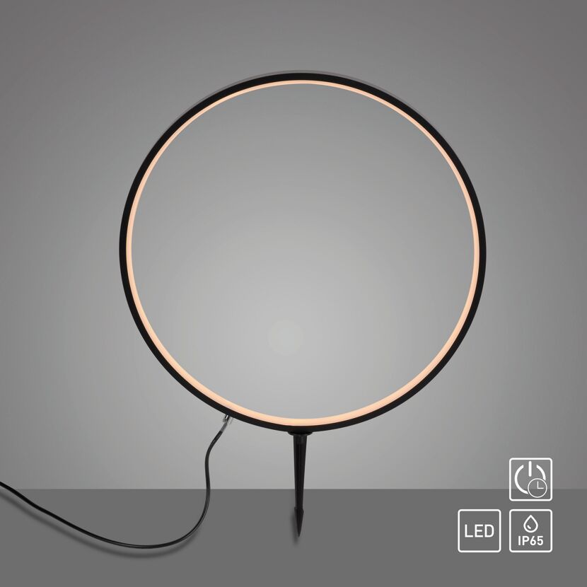 LED-Außenleuchte 'Zirkulu' mit Erdspieß Ø 50 x 66 cm