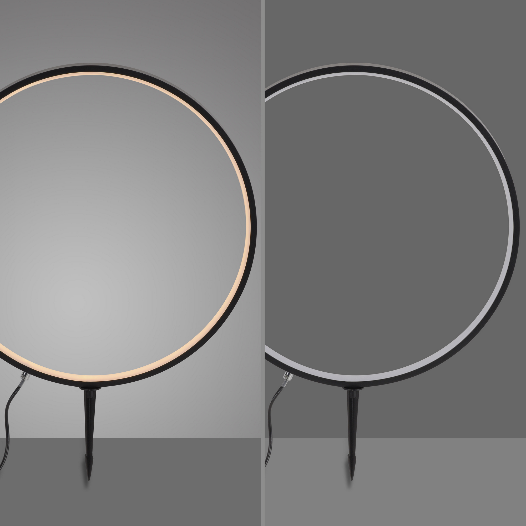 LED-Außenleuchte 'Zirkulu' mit Erdspieß Ø 50 x 66 cm