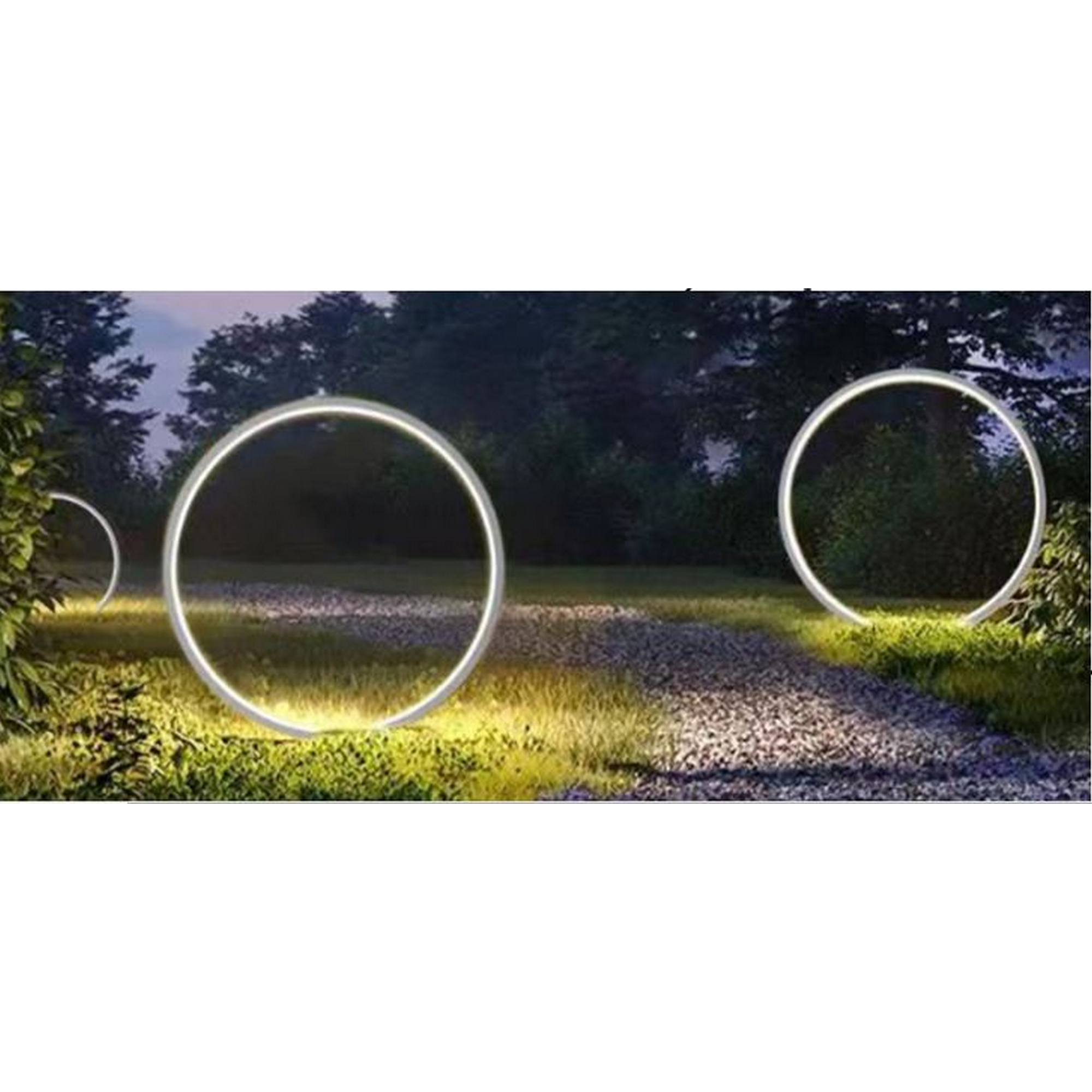 LED-Außenleuchte 'Zirkulu' mit Erdspieß Ø 50 x 66 cm