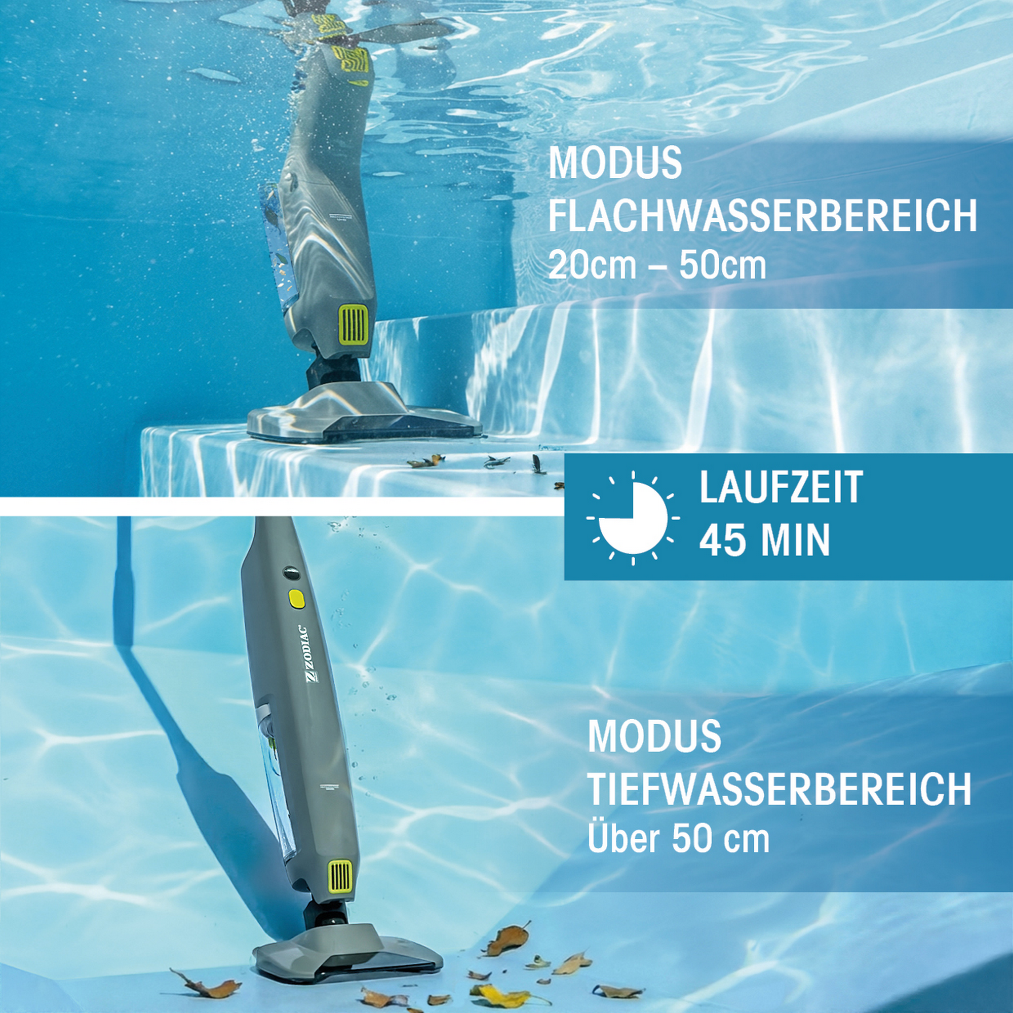 Akku‑Poolsauger 'POOL & SPA VAC' Handgerät