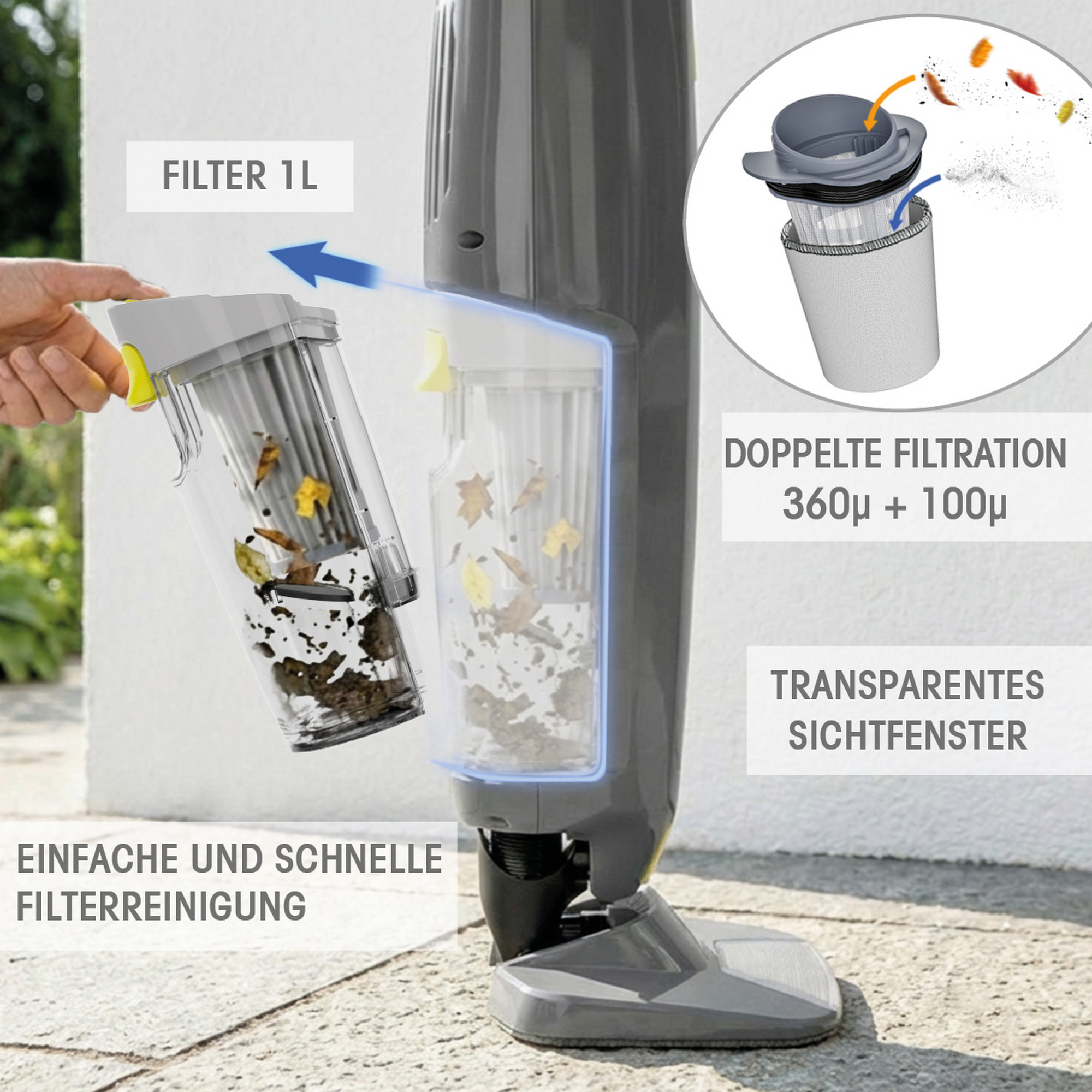 Akku‑Poolsauger 'POOL & SPA VAC' Handgerät