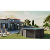 Composite Pool-Set 'Avantgarde' grau oval 520 × 386 × 124 cm