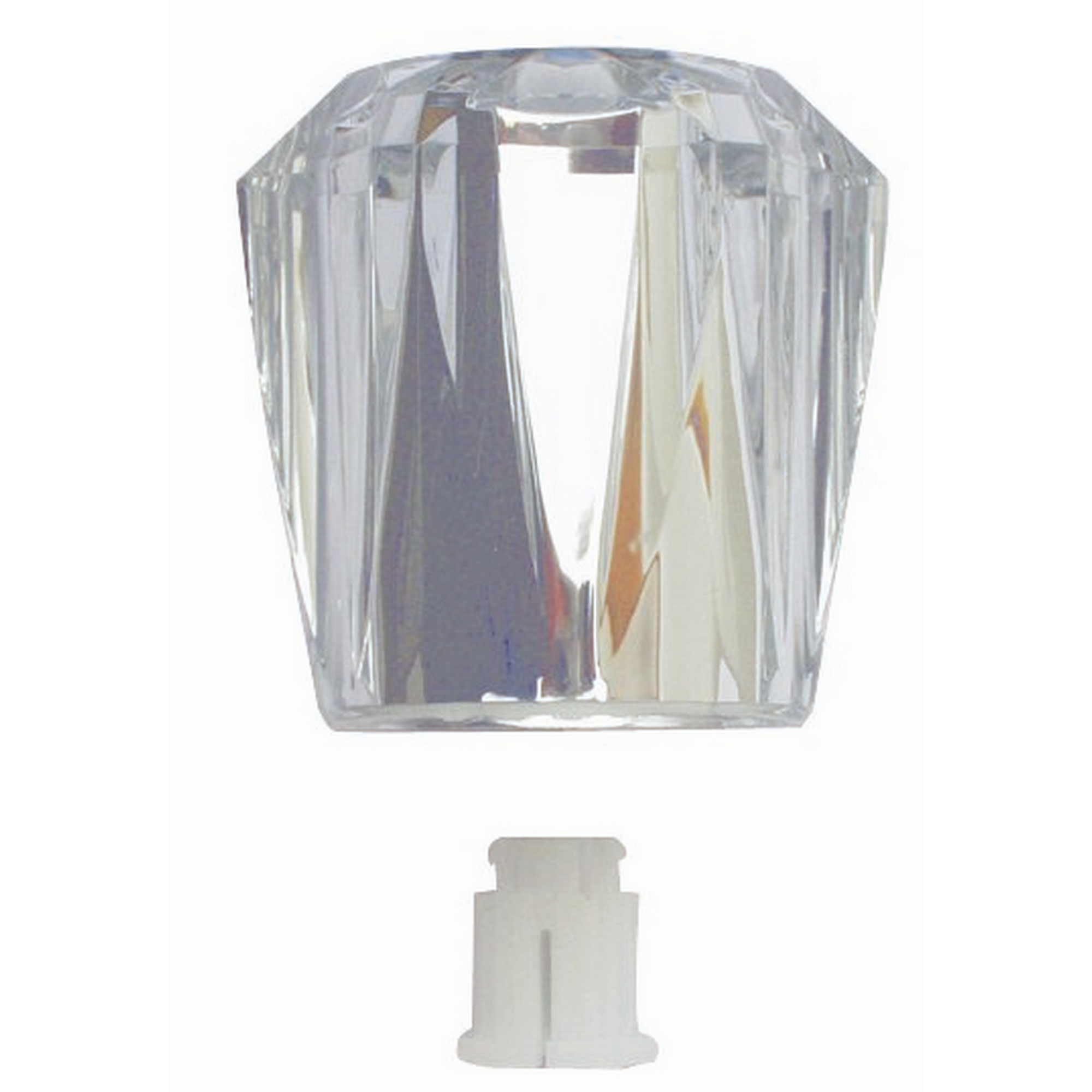 Acryllux-Griff Kunststoff transparent/rot