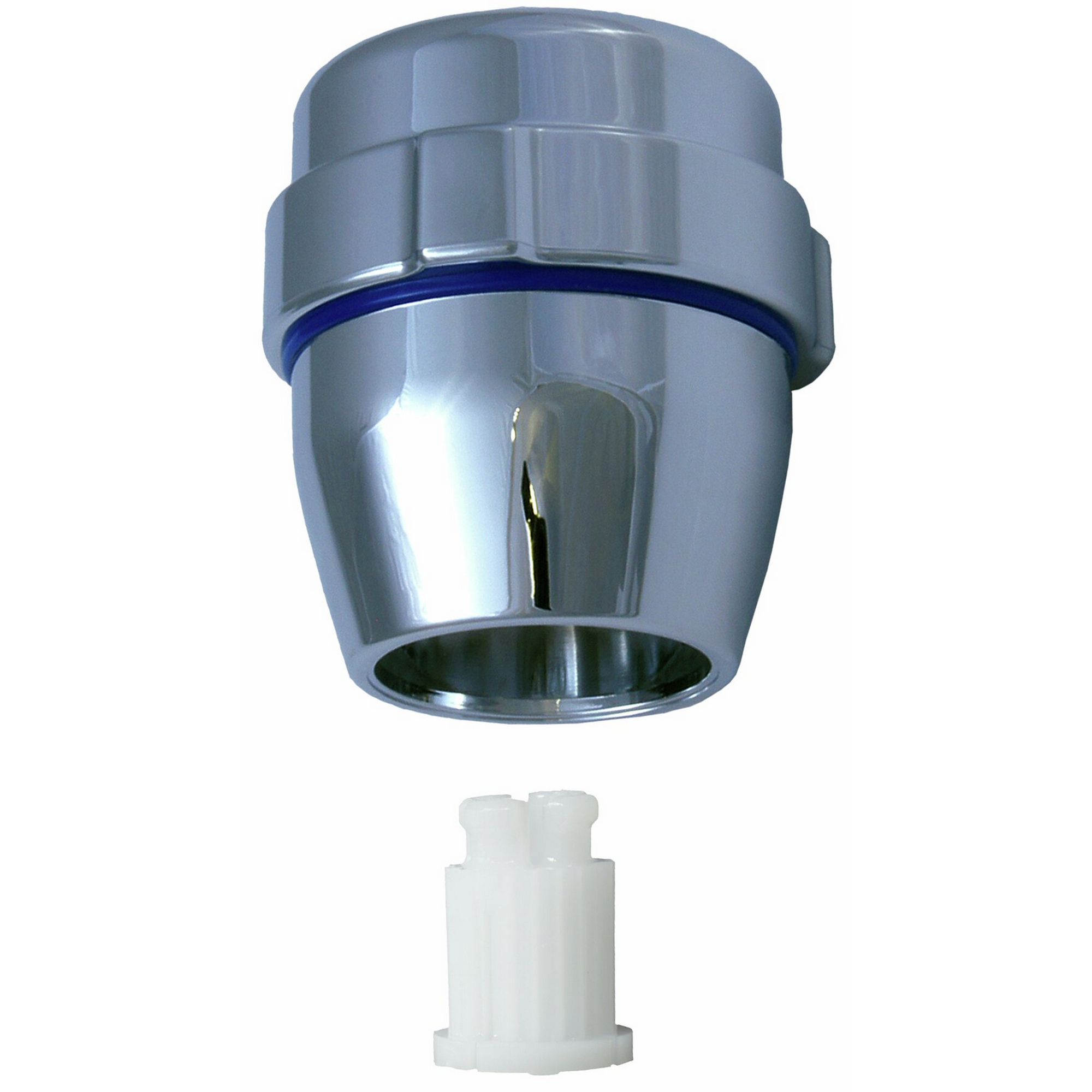Diamant-Griff Kunststoff verchromt/blau