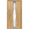 Alu-Stahlhaustür 'B01' eichefarben natur links 100 x 210 cm