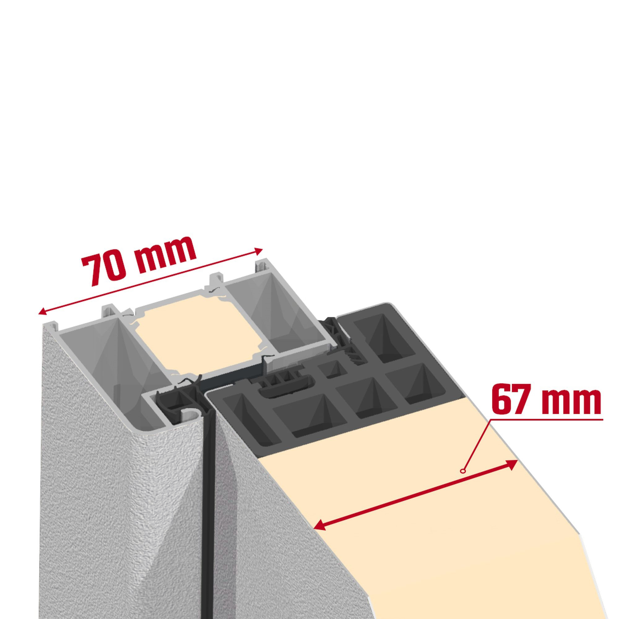 Alu-Stahlhaustür 'B02' weiß links 110 x 210 cm