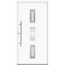 Alu-Stahlhaustür 'B02' weiß links 100 x 210 cm
