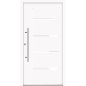 Alu-Stahlhaustür 'H1' weiß links 110 x 210 cm