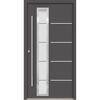Alu-Stahlhaustür 'B06' anthrazit links 100 x 210 cm