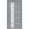 Alu-Stahlhaustür 'B06' grau links 100 x 210 cm