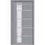 Alu-Stahlhaustür 'B06' grau links 100 x 210 cm